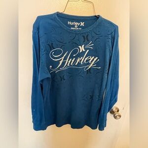 Hurley blue thermal Long Sleeve Shirt